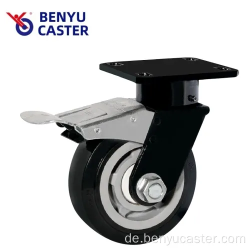 Hochleistungs -Doppel -Lager -Industrie -Fixe PU Caster